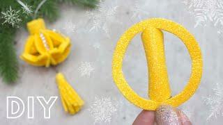 МК НОВОГОДНЕЕ УКРАШЕНИЕ из фоамирана СВОИМИ РУКАМИDIY Christmas Ornaments CRAFTS IDEAS 2023