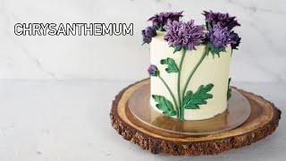 How to make a 3D Chrysanthemum cake  [ Cake Decorating For Beginners ]