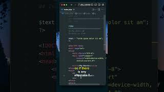 Php shorter syntax to echo a variable in html templet #php #html #php_tutorial #shorts