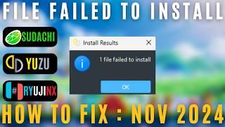 YUZU how to fix. File Failed To Install | 6 MEHODS !!!