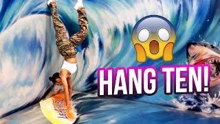 SURFING UPSIDE DOWN AT THE MUSEUM OF ILLUSIONS! ft. Janina, AdamW, and DeStorm  | Liane V