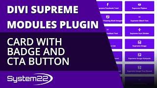 Divi Theme Supreme Modules Card With Badge And CTA Button