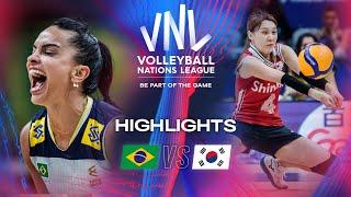  BRA vs.  KOR - Highlights | Week 1 | Women's VNL 2024