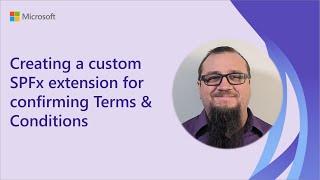 Creating a custom SPFx extension for confirming Terms & Conditions