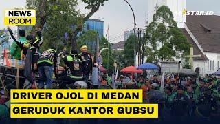 Akibat Perang Tarif, Driver Ojol di Medan Geruduk Kantor Gubsu