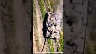 100% hit, the drone destroyed the Russian tank #ukraine #war #putin #rossia #drone