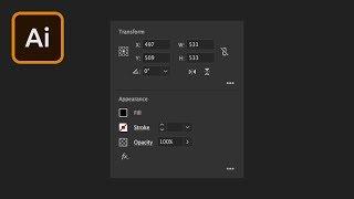 New Properties Panel Illustrator CC 2018