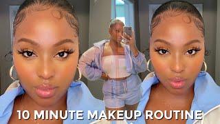 Get Ready With Me In 10 Minutes || Beginner Friendly Makeup Routine | NO FOUNDATION