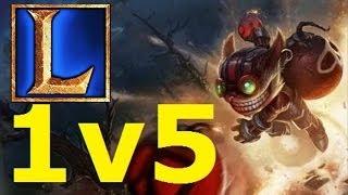 Ziggs 1V5 PENTAKILL - League of Legends