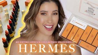 ALL HERMES LIPSTICK COLLECTION Lips & Arm Swatches Light Medium Skintone Hermès Rouge