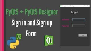 PyQt5 QtDesigner Login and Signup Forms tutorial: for COMPLETE beginners