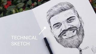 Chaliye Shuru Karte hain - Technical Guruji Ka Pen Sketch 