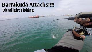 Ultralight Fishing in Bali Indonesia | Barracuda Attacks | B&H 01 #ultralightfishing #fishing #fish