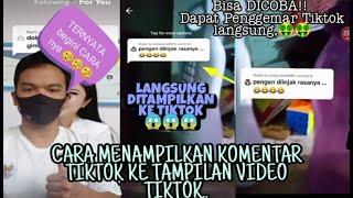 Cara menampilkan komentar video tiktok Ke tampilan video tiktok post | pemula tiktok wajib coba!! |.