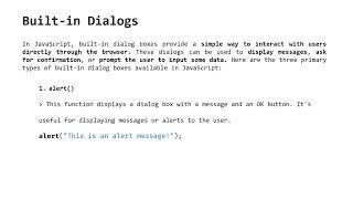 Mastering Dialogs in JavaScript: Built-In JS Dialog and Modals using HTML Dialog element
