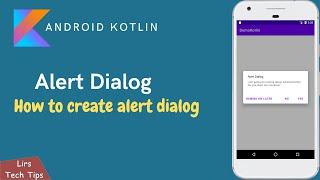 Android Kotlin: Alert Dialog | How to create Alert dialog