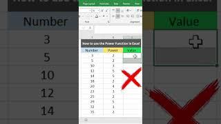 How to use Power Function @computer1r #excel #computereducation #excelshortcuts #exceltricks