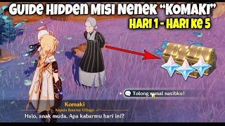 Full Guide Quest Dunia Dan Hidden Quest Nenek Komaki | Watatsumi Island | Genshin Impact