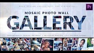 Mosaic Photo Gallery | Logo Reveal- Free Download Premiere Pro Templates