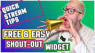 TWO FREE and EASY to use SHOUT-OUT widgets for Lioranboard  | Quick Stream Tips