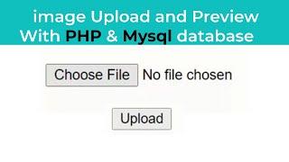 How to upload image to MySQL database and display it using php