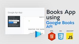 Google Books API Tutorial - Build a Books app using Google books API - JavaScript - Shanjai raj