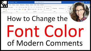 How to Change the Font Color of Modern Comments in Microsoft Word