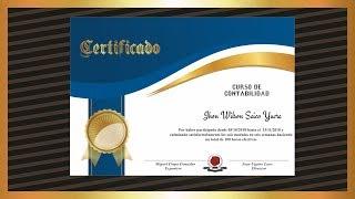 Diseño de Certificado en CorelDraw (como hacer un certificado)descargar