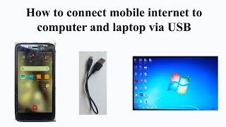 How to connect mobile internet to computer and laptop via usb