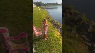 MY 2 YEAR OLD DAUGHTER FISHING  #shorts #fishing #fishingvideo