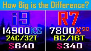 RYZEN 7 7800X3D vs INTEL i9 14900KS || How big is the Difference?