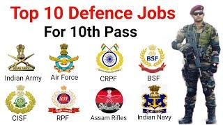 Top 10 Defence Jobs 2024 After 10th Pass | Defence jobs 2024 | 10 Defence jobs for 10 pass candidate