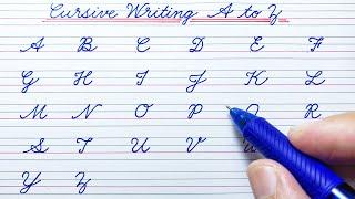 How to write English capital letters | Cursive writing A to Z | Cursive handwriting practice | ABCD