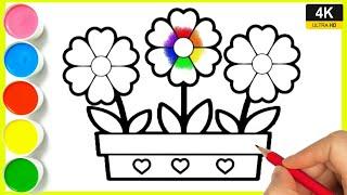 How To Draw A Flower Step By Step || Flower Drawing Easy |Step by step flower drawing easy | By Arya