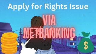 How to apply for rights issue via netbanking #sharemarket #sharemarketnews #investing #investor