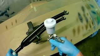 ANI GF3 Review Cheap Budget Mini Spray Gun Spraying Bicycle Forks MTB Base & Clear Lacquer ANI R160