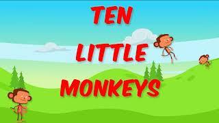 Ten Little Monkey, Kindergarten Rhymes And Cartoon Video For Babies