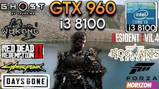 GTX 960 (2GB) + I3 8100 & 16GB Ram - Test In 10 Games In 2024 !