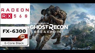 Ghost Recon® Breakpoint test on rx 560 4Gb and fx 6300 (1080p)