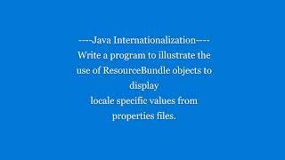 Easy  program to use ResourceBundle object | Properties file | Java Internationalization