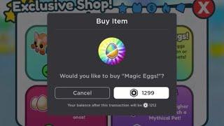 Buying the Magic Eggs gamepass in Pet Simulator X