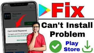 How To fix Can't Install App Problem On Play store | Can't install app problem solve | Play store