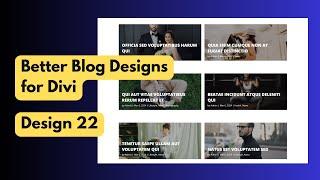 Better Blog Designs for Divi - Better Blog Design 22