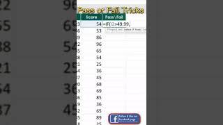 10 seconds hacks l Pass or Fail Tricks l #teacher #educationalvideos #exceltutorial #excelhacks #pc