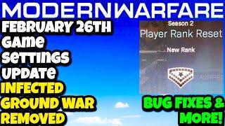 Modern Warfare Feb 26th Update Patch Notes - Infected Ground War Removed, Regiment Fixes & More!