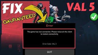 Valorant Error Code VAL 5- Quick FIX