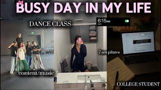 BUSY DAY IN MY LIFE | 7AM PILATES, COLLEGE STUDENT, ACADEMY OF POP #dance #busy #dayinmylife