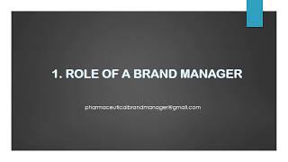 S1E1 Role of a Brand Manager