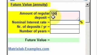 Calculate Future Value of Regular Deposits