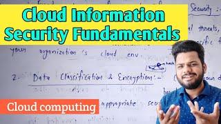 Cloud Information Security Fundamentals | Cloud Security Services | Lec-23